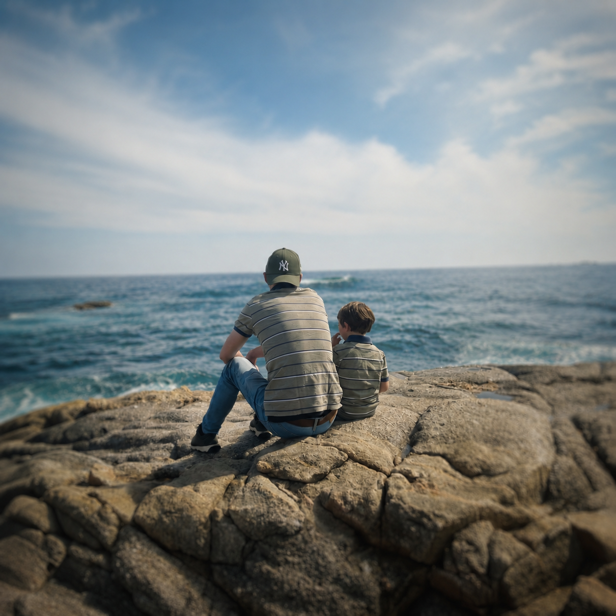 A peaceful scene of a child reconnecting with nature, symbolizing healthy balance away from screens